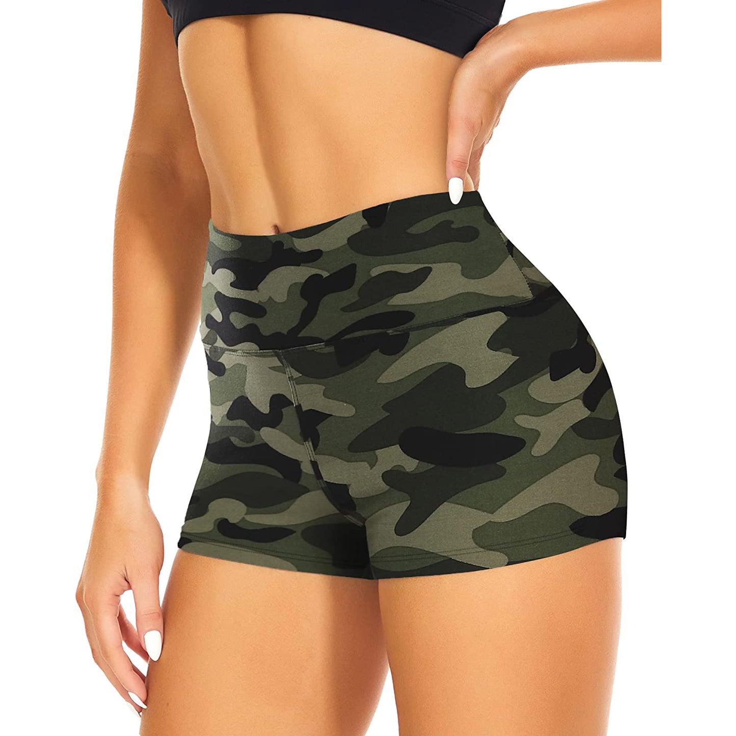 Women High Waist Athletic Gym Shorts