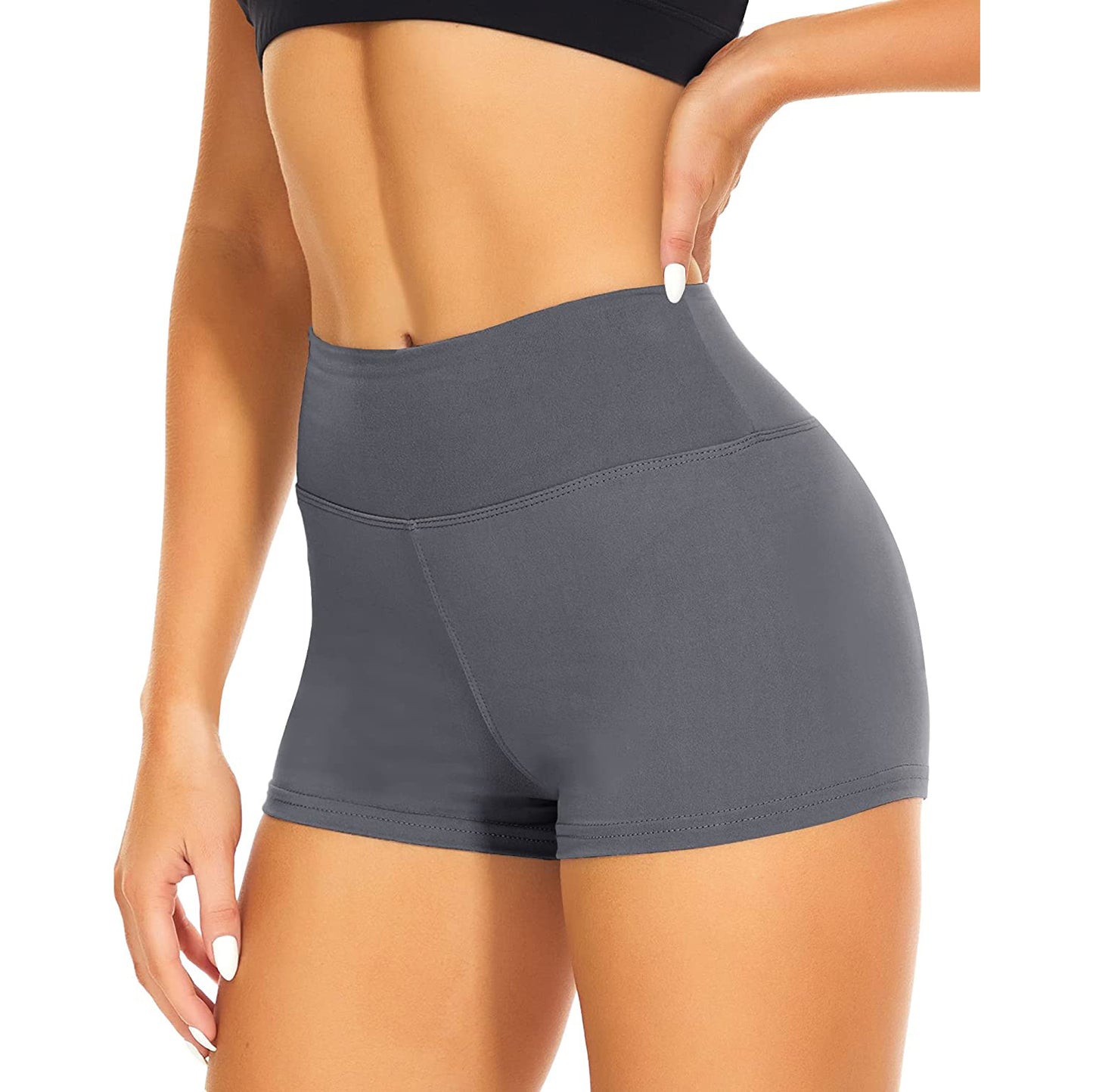 Women High Waist Athletic Gym Shorts